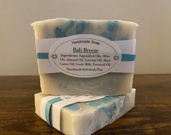 Bali Breeze soap, artisan soap, birthday gift, bath soap, goats milk soap