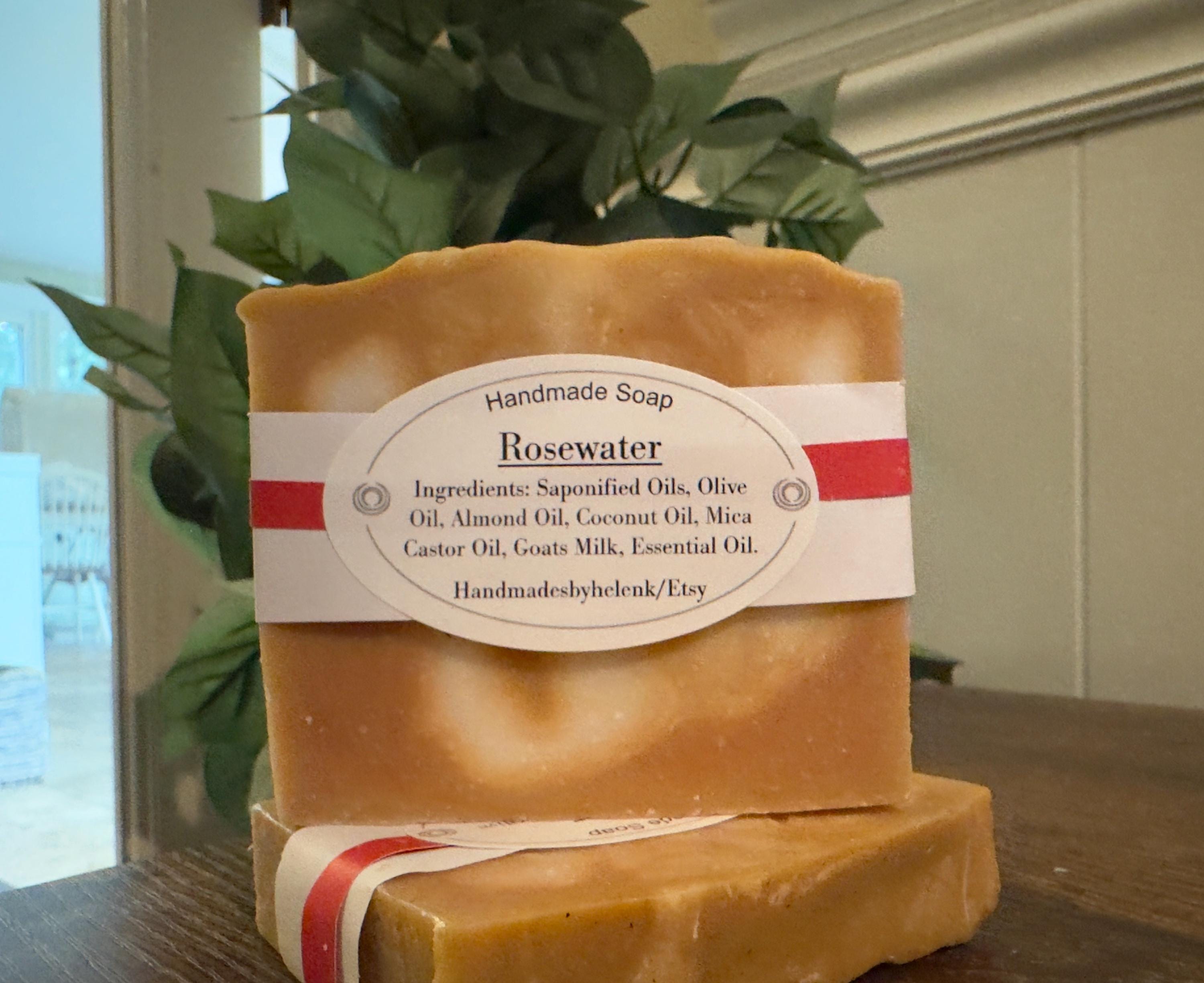 Rosewater soap, artisan soap, goats milk soap