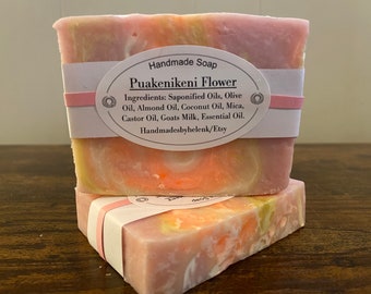 Puakenikeni Flower soap, artisan soap, homemade soap