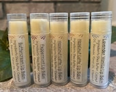 Shea butter lip balm, multiple flavors to choose from, creamy lip balms, homemade lip balm