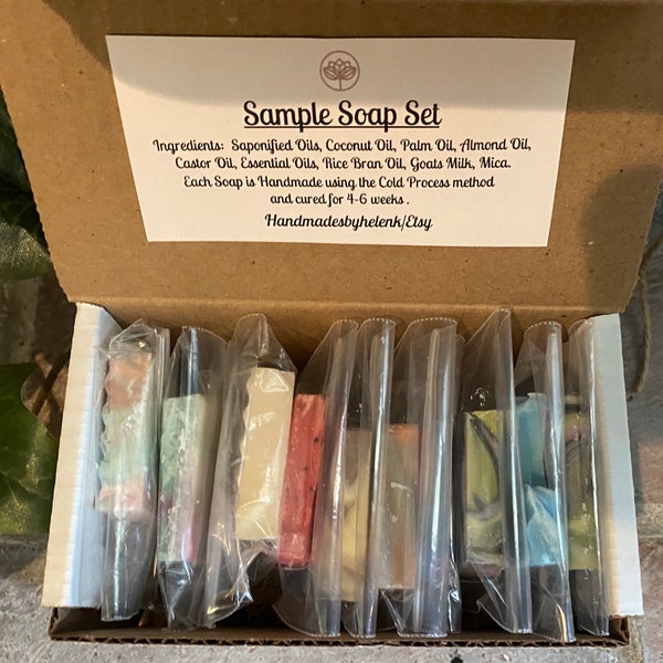 10 sample soap set, variety set, birthday, thank you, just because gifts, travel soaps, guest soaps, stocking stuffers, soap set