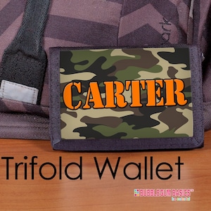 Camouflage wallet, wallet for kids, boys wallet, custom wallet, boys wallet