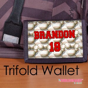 Cartera de béisbol, Cartera deportiva, Cartera personalizada, Béisbol, Cartera de niño, Cartera de niños