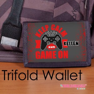 Gamerswallet, Boys Wallet, Boys Gamer Wallet, Personalized wallet, Nylon Trifold Wallet, Gamer wallet, gamer gift, Boy wallet, custom wallet