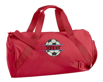 SOCCER Duffel, Girl or Boy Soccer, Soccer Bag, School Camp Personalized, Travel Bag, Monogrammed Duffel Bag, Soccer team bag