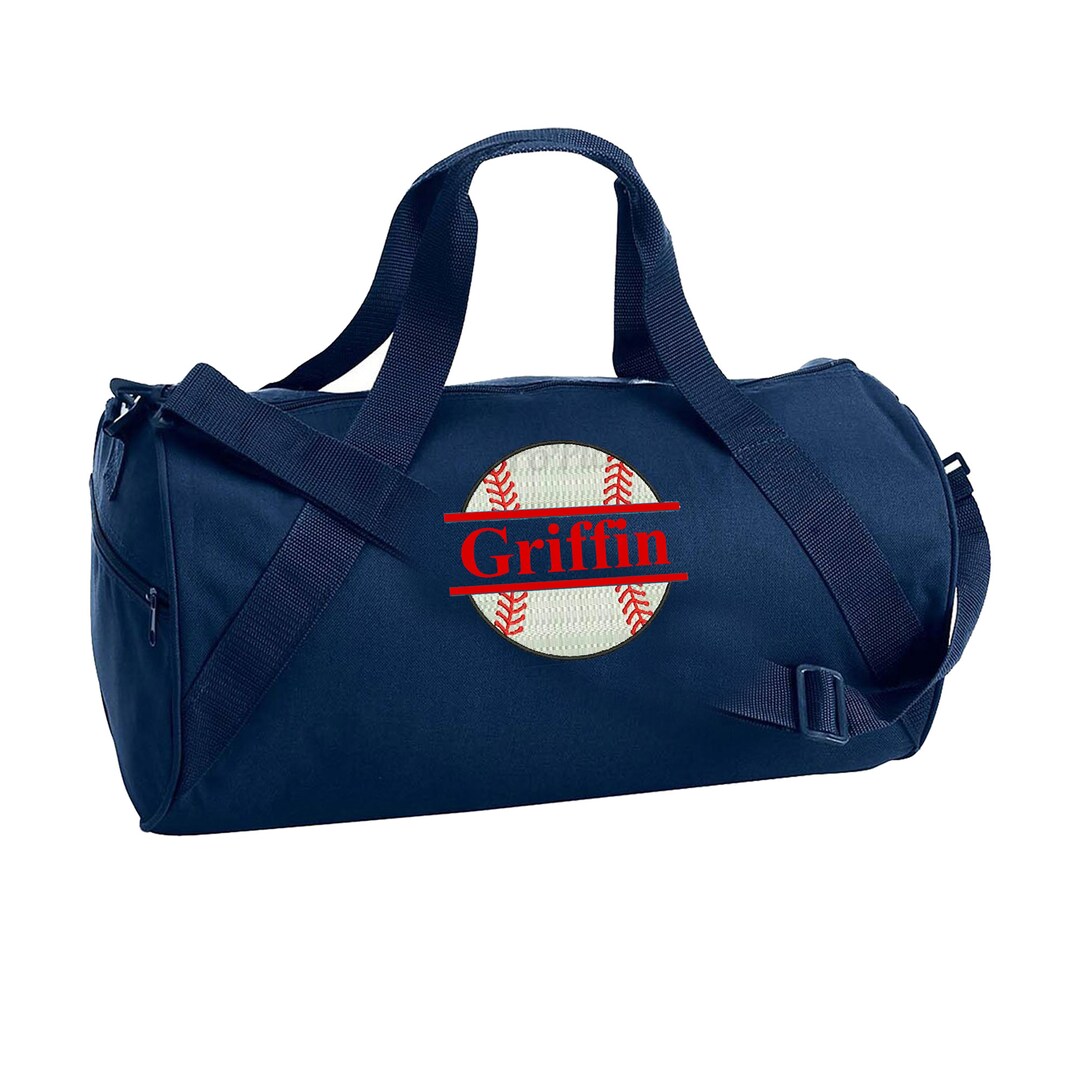 BASEBALL Duffel Bag, Monogrammed SPORTS Bag, Childrens Kids Boy