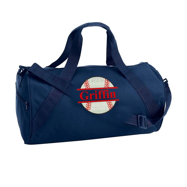 BASEBALL Duffel Bag, Monogrammed SPORTS Bag,  Childrens Kids Boy DesignTeen Backpack tote School Camp Personalized, baseball bag