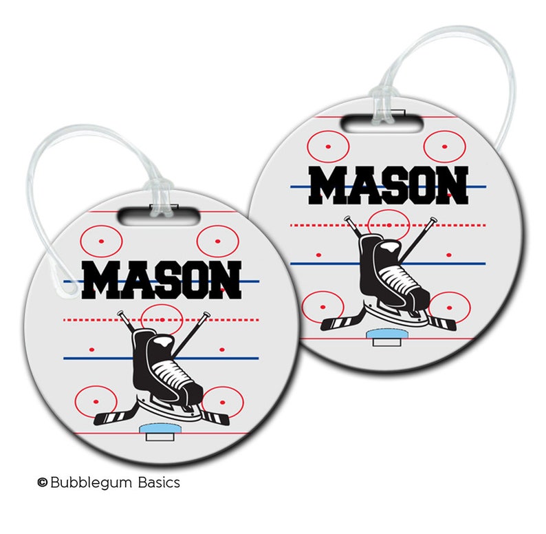 Hockey Bag Tag Luggage Tag Sports Bag Tag Etsy