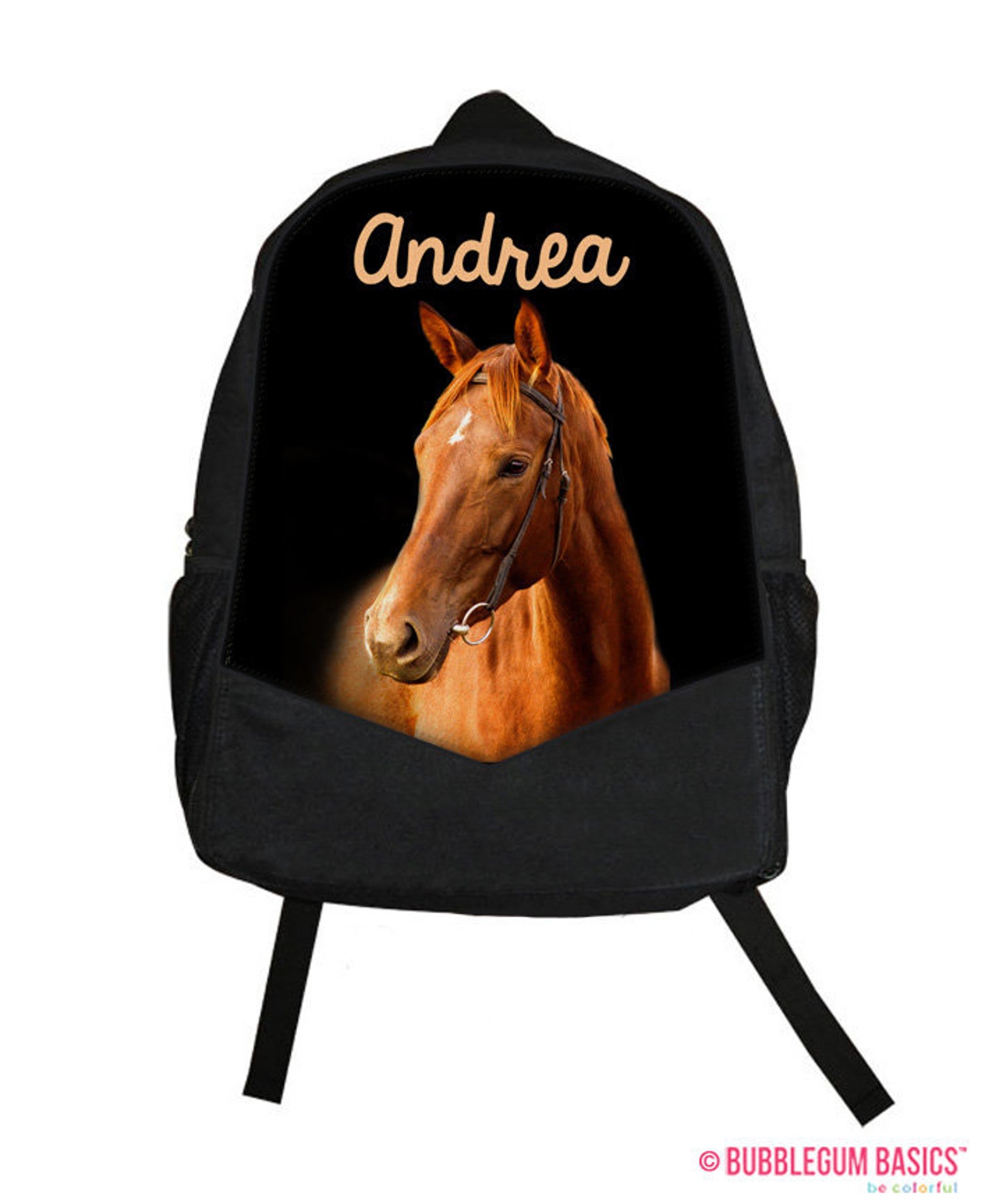 Girls backpack Horse backpack Girls Monogram backpack Etsy