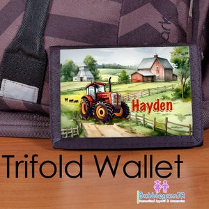 Boys Wallet, Tractor wallet, Tractors, Kids Wallet, Toddler wallet, Gifts for little boys