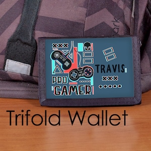 Cartera para niños, Cartera Trifold, Cartera Monogram, Cartera para jugadores, Juegos, Cartera para niños