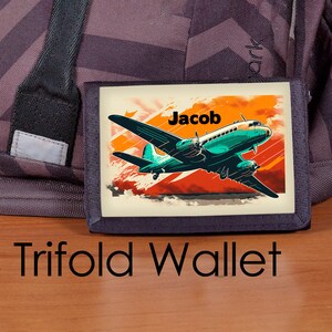 Billetera de avión, billetera de niño, billetera de niños, billetera para niños, billetera de avión, billetera personalizada