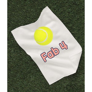Custom Tennis Towel, Tennis Team Towel, Sports towel, Tennis Bag Towel, Tennis