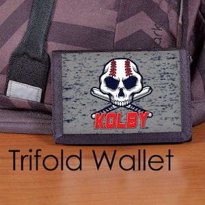 Cartera de béisbol, Cartera para niños, Cartera personalizada, cartera para niños, cartera para niños