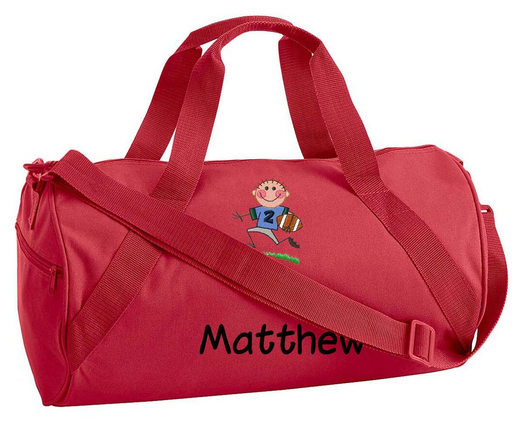 FOOTBALL Duffel Bag Custom Embroidered Monogrammed Name SPORTS Etsy