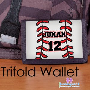 Billetera deportiva, Billetera para niños, Billetera personalizada, Billetera triple de nailon, Billetera para niños, Fútbol americano, Fútbol americano, Béisbol