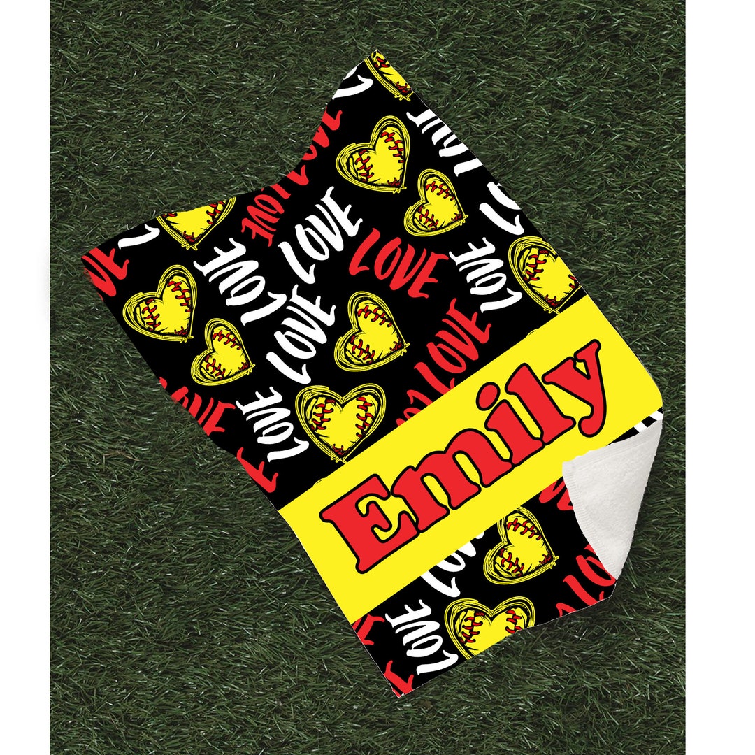 Softball Towel, Sports Towel, Pitcher Towel for Girls, Girls Fastpitch