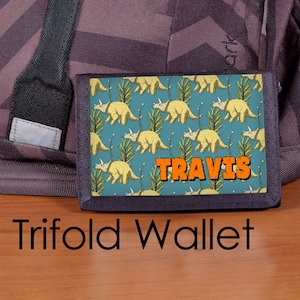 Boy Wallet, Dinosaur Wallet, Personalized wallet, Custom Wallet, Boys wallet, Kids wallet, Boys wallet