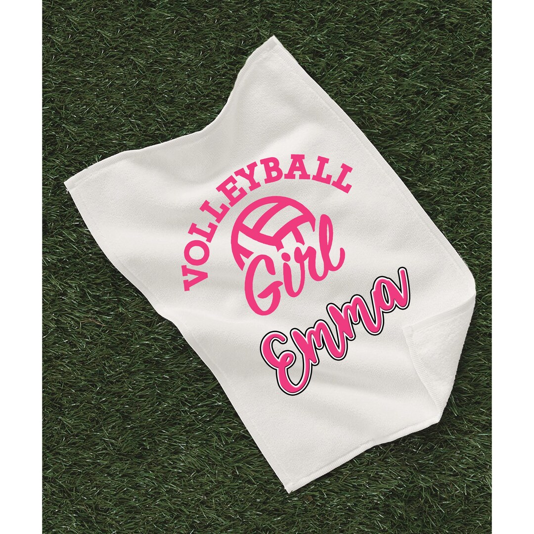 VOLLEYBALL Towel, Sports Towel, Hand Towel, Kids Towel, Personalized