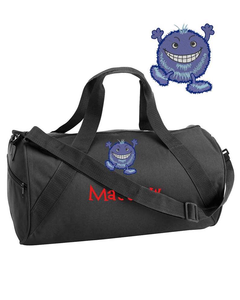 MONSTER Embroidered Duffel Bag Canvas Duffel Bag Boys - Etsy
