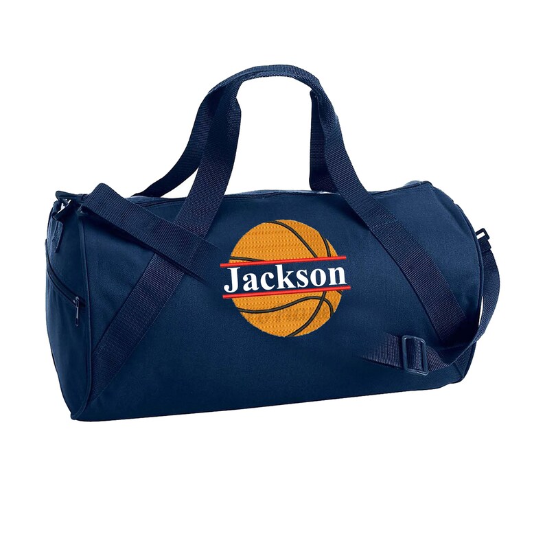 Custom Embroidered Monogrammed Basketball Bag Sports Duffel Bag Childrens Kids Girls Teen Backpack tote School Camp Personalized image 1