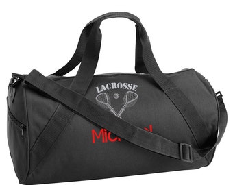 LACROSSE Bag Custom Embroidered Monogrammed Name SPORTS Childrens Kids Boy DesignTeen Backpack tote School Camp Personalized