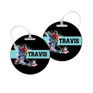 Hockey Bag Tag, Luggage Tag, Sports Bag Tag, Hockey, Hockey Player, Bag Tag, Custom Bag Tag