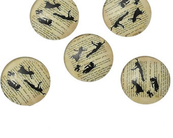 Resin Embellishments Findings Round Light Brown Peter Pan Pattern - Pack of 10