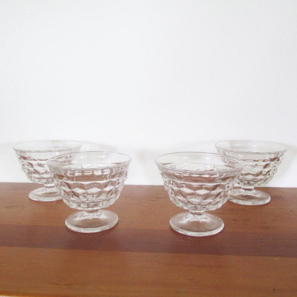 Fostoria Glass American Crystal Footed Sorbet Dessert Cups Set of Four