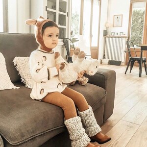 Crochet leg Warmers, Kids winter clothing, Leg warmers, Handmade Crochet, Baby leggings, handmade crochet, Chunky knit, baby gift ideas image 4