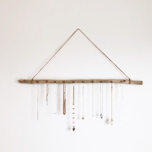 Driftwood Jewelry Hanger, Wood necklace holder, Drift wood wall hanger, Necklace organizer, Home, Jewelry display, Jewelry display for retai