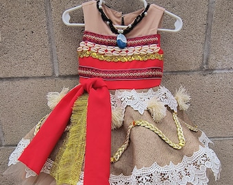 Moana Inspired Luxury Costume Dress:  Toddler Birthday, Halloween