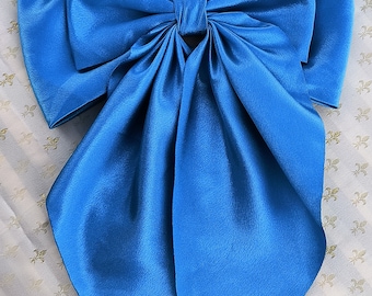 Oversized Satin Hair Bow: Coquette Dress Accessory, Bridesmaid Wedding Bow