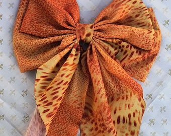 Moño Coquette, animal print Satin hair bow, dress, accessories, oversized bow, bridesmaid, wedding,