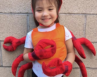 Crab Costume, Sebastian inspired Halloween, party dress up