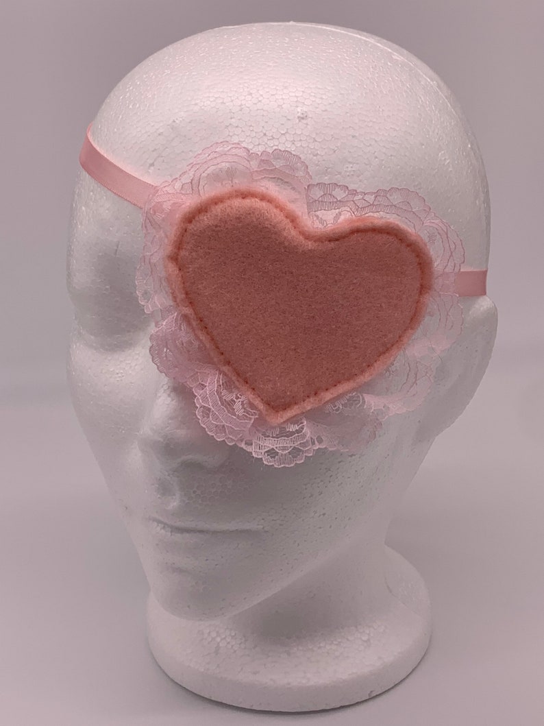 Lace Heart Eye Patch Handmade Gothic Lolita Ribbon Tie Kawaii Etsy