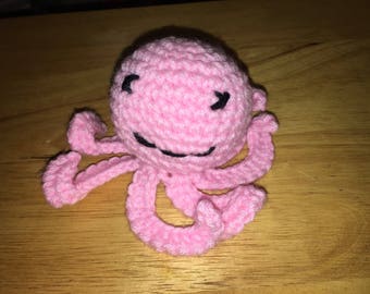 Pink Mini Stuffed Octopus