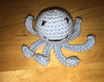 Light Blue Mini Stuffed Octopus