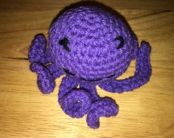 Purple Mini Stuffed Octopus