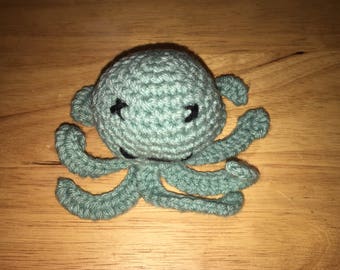 Light Green Mini Stuffed Octopus