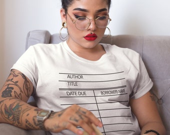 Library Due Date Card Graphic© T-shirt - Can Be Personalized For Your Special Day