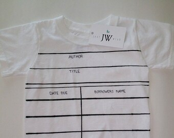 Toddler T-shirt -Library Due Date Card Graphic© T-shirt - 4T -  Perfect gift for Students, Teachers, Librarians, and Avid Readers!