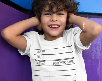 Kids Library Due Date Card Graphic© T-shirt - Perfect gift for Student's Reading Programs, Kids Who Love Books, Avid Readers