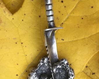 Sterling Silver "JUST-DUG" Cache of Coins Metal Dectecting Pendant
