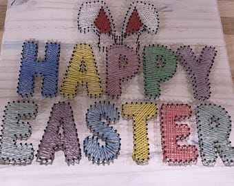 Happy Easter String Art SVG Files (Digital Download)