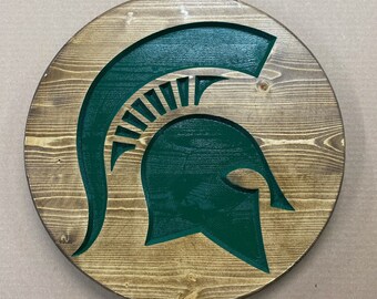 Msu Spartan Head Etsy