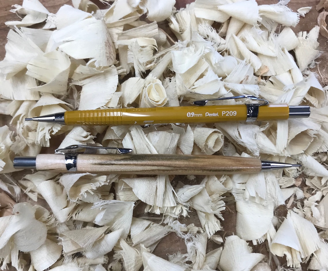 Wooden Mechanical Pencil .9mm Etsy