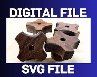 Wooden Star Knobs Digitial File.  Shop Tool. Shop Jig.