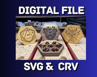 DnD Dice Vault SVG, CNC Dice Tray (Digital File)