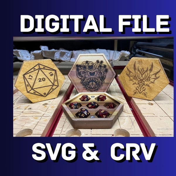 DnD Dice Vault. Dice Tray. Dungeons and Dragons.  Playing Dice. Storage Box. Gift. Dice Box. CNC